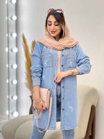 مانتو جین بغل سه دکمه کایلا کد 5326 - تصویر 12