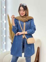 مانتو جین بغل سه دکمه کایلا کد 5326 - تصویر 2