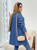مانتو جین بغل سه دکمه کایلا کد 5326 - تصویر 8