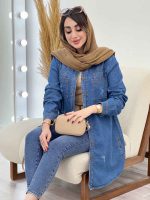مانتو جین بغل سه دکمه کایلا کد 5326 - تصویر 11