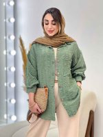 مانتو کوک دوزی تک جیب کد 5314 - تصویر 4