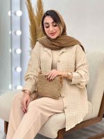 مانتو کوک دوزی تک جیب کد 5314 - تصویر 2