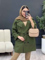 مانتو لینن چهاردکمه کاتیا کد 5259 - تصویر 4