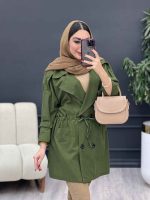 مانتو لینن چهاردکمه کاتیا کد 5259 - تصویر 12