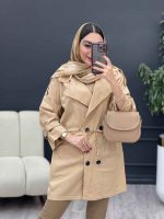 مانتو لینن چهاردکمه کاتیا کد 5259 - تصویر 16