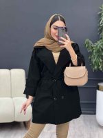 مانتو لینن چهاردکمه کاتیا کد 5259 - تصویر 3