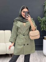 مانتو لینن چهاردکمه کاتیا کد 5259 - تصویر 15