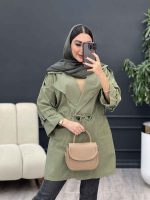 مانتو لینن چهاردکمه کاتیا کد 5259 - تصویر 5