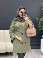 مانتو لینن چهاردکمه کاتیا کد 5259 - تصویر 7