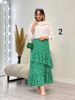 ست شومیز و دامن طرح دار کد 5315