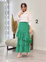 ست شومیز و دامن طرح دار کد 5315 - تصویر 11