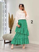 ست شومیز و دامن طرح دار کد 5315 - تصویر 15