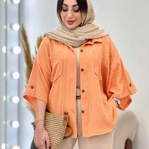 شومیز دو جیب آریانا کد 5328