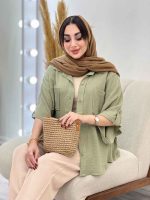 شومیز دو جیب آریانا کد 5328 - تصویر 19