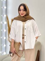 شومیز دو جیب آریانا کد 5328 - تصویر 23
