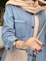 مانتو جین دو جیب نفس کد 5262 - تصویر 8