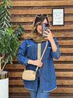 مانتو جین دو جیب نفس کد 5262 - تصویر 13