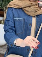 مانتو جین دو جیب نفس کد 5262 - تصویر 15