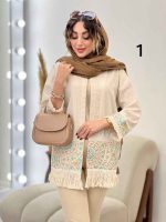 مانتو پولک دوزی پایین ریش کد 5335 - تصویر 4