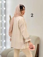مانتو پولک دوزی پایین ریش کد 5335 - تصویر 3