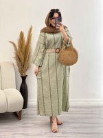 پیراهن جلو بسته دو جیب پیله کد 5293