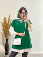 مانتو دو تکه بلند کد 4365 - تصویر 2