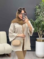 مانتو سرجیب دکمه دریا کد 5337 - تصویر 5