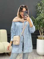 مانتو جین دو جیب الین کد 5336 - تصویر 7