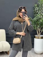 مانتو جین دو جیب الین کد 5336 - تصویر 8