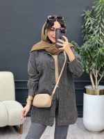 مانتو جین دو جیب الین کد 5336 - تصویر 2