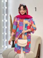 مانتو طرح دار سلنا کد 5177 - تصویر 4