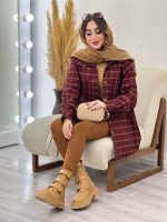 شکت چهارخونه دو جیب سوفیا کد 5478 - تصویر 3