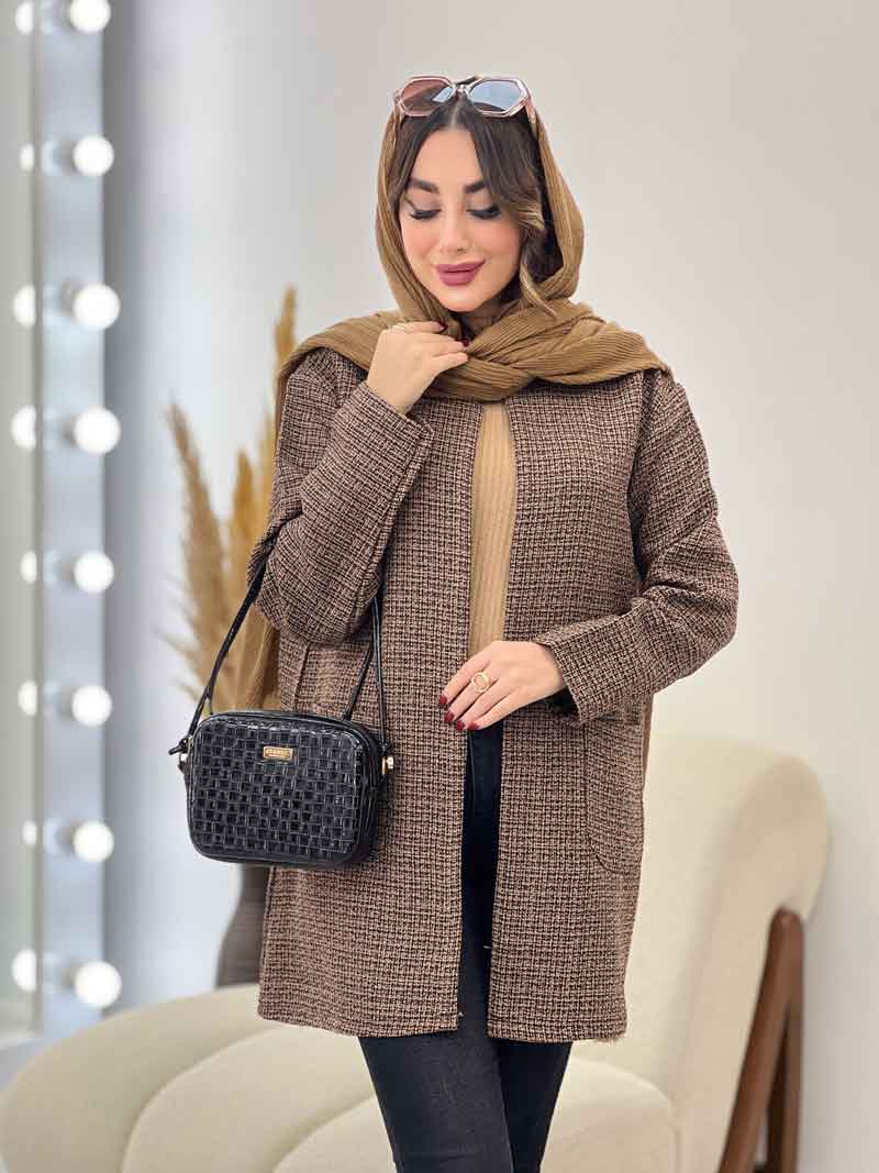 مانتو پاییزه جلو باز دو جیب کد 5456 مانتو پاییزه جلو باز دو جیب کد 5456