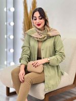 مانتو کتان دو جیب شاینا کد 5390 - تصویر 18