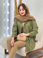 مانتو کتان دو جیب شاینا کد 5390 - تصویر 20