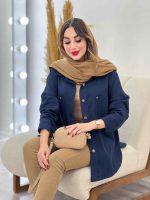 مانتو کتان دو جیب شاینا کد 5390 - تصویر 5