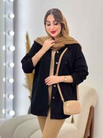 مانتو کتان دو جیب شاینا کد 5390 - تصویر 10