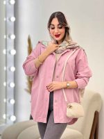 مانتو کتان دو جیب شاینا کد 5390 - تصویر 2