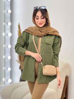 مانتو کتان پایین هلال سما کد 5391 - تصویر 8