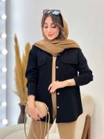 مانتو کتان پایین هلال سما کد 5391 - تصویر 5