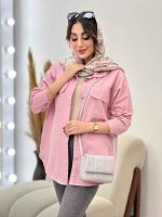 مانتو کتان پایین هلال سما کد 5391 - تصویر 4