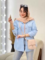 مانتو کتان پایین هلال سما کد 5391 - تصویر 3