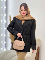بارانی چهاردکمه پشت ژیله کد 5387 - تصویر 5