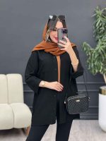 مانتو دکمه مخفی چهار دکمه کد 5142 - تصویر 6