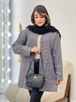 مانتو پاییزه جلو باز دو جیب کد 5456 - تصویر 4