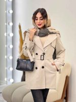 بارانی چهار دکمه آستین بند دار کد 5402 - تصویر 4