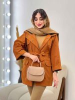 بارانی جیب پاکتی کمر دار کد 5397 - تصویر 5