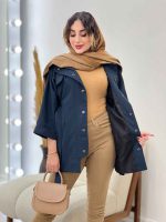 بارانی جیب پاکتی کمر دار کد 5397 - تصویر 14