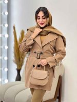 بارانی چهار دکمه آستین بند دار کد 5402 - تصویر 9