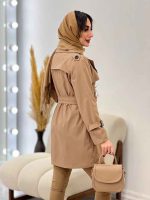 بارانی چهار دکمه آستین بند دار کد 5402 - تصویر 11